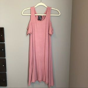 Blush cold Shoulder casual dress